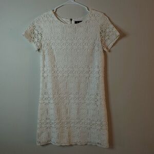 Elegant Cream Lace Dress